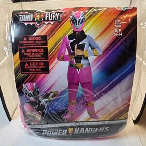Power Rangers Dino Fury Pink Ranger Kids Deluxe Costume Disguise 4-6